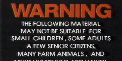 The pre-show disclaimer for VH1's Standup Comedy Spotlight